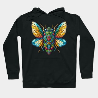 Colorful Cicada Insect Great Eastern Brood X Cicada Hoodie